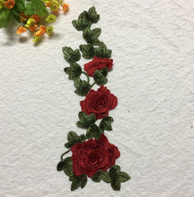 Bühnen Gestickte Kleidung Im Ethnischen Stil, Aufkleber, Doppelte Mehrfarbige Wasser Lösliche Spitze, Drei Dimensionale Diy-blumen, Verschiedene Farben display picture 5