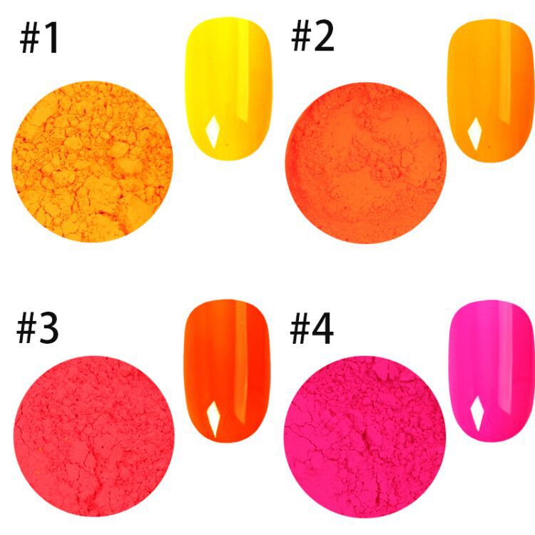 El Comercio exterior popular brillo de uñas 8 color esmalte de uñas en polvo color caramelo Super brillante de uñas fluorescente Toner 2G