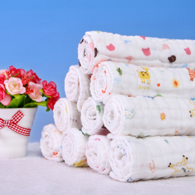 Sixth floor washing Gauze scarf 25*25 centimeter baby Gauze Saliva towel Gauze Handkerchief Bibs bib 6505