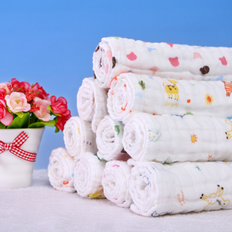 Sixth floor washing Gauze scarf 25*25 centimeter baby Gauze Saliva towel Gauze Handkerchief Bibs bib 6505