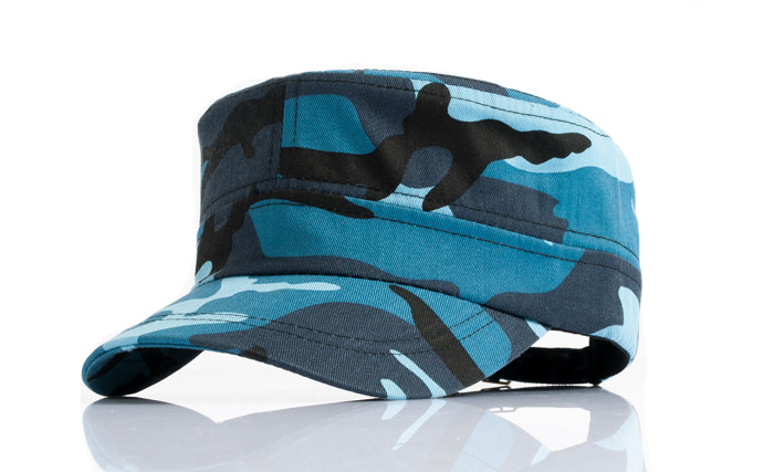 AliExpress eBay popular de una sola pieza de camuflaje militar sombrero de moda todo partido sombrero casual sombrero plano sombrero superior