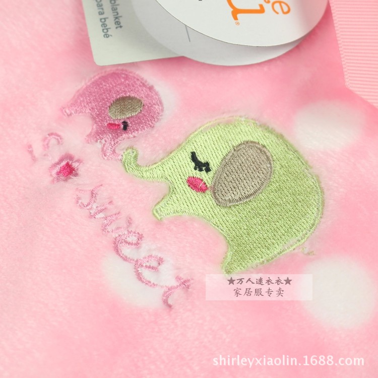 粉色亲子象 童毯 (29)