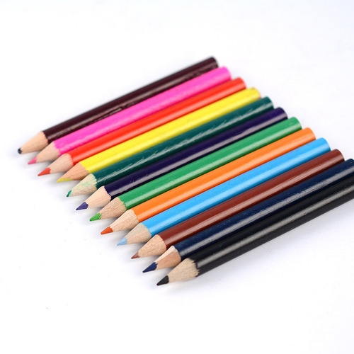 12 Colored Pencils for Dropshipping Cartoon Tube Painting Pencils for Primary School Students Learning Stationery Coloring Pens