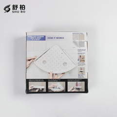 Foreign Trade Snap UP Punch-Free Bathroom Accessories Tripod Suction-Cup Plastic Bathroom Triangle Shelf Storage Rack