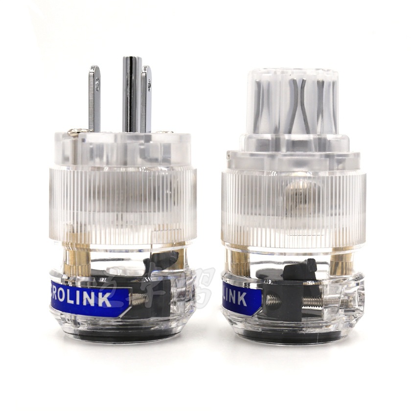 Preffair 镀铑美标电源头 音响电源头 美标电源插头 电源线插头