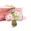 Retro organic necklace with clove mushrooms, epoxy resin handmade, pendant