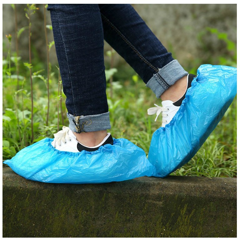 A6739 Shoe cover Disposable shoe covers thickening Green Home Plastic Shoe cover Dust slip 100 Shoe cover