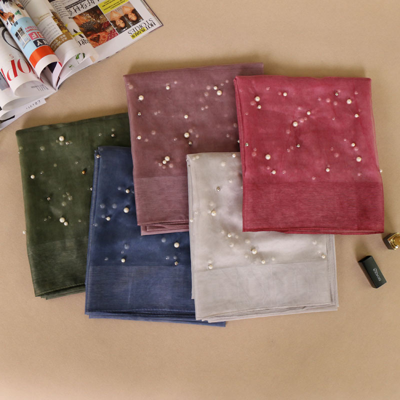 效果图 (3) 蕾丝珍珠羊绒围巾