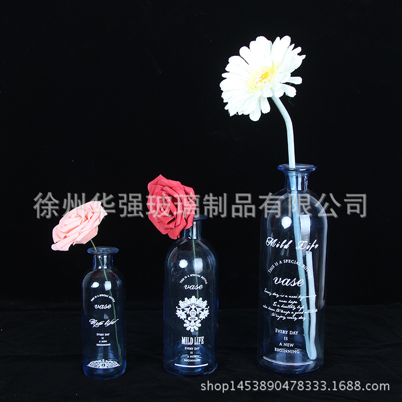 时尚摆件UASE系列新品插花瓶欧式玻璃瓶 透明水晶小玻璃花瓶批发