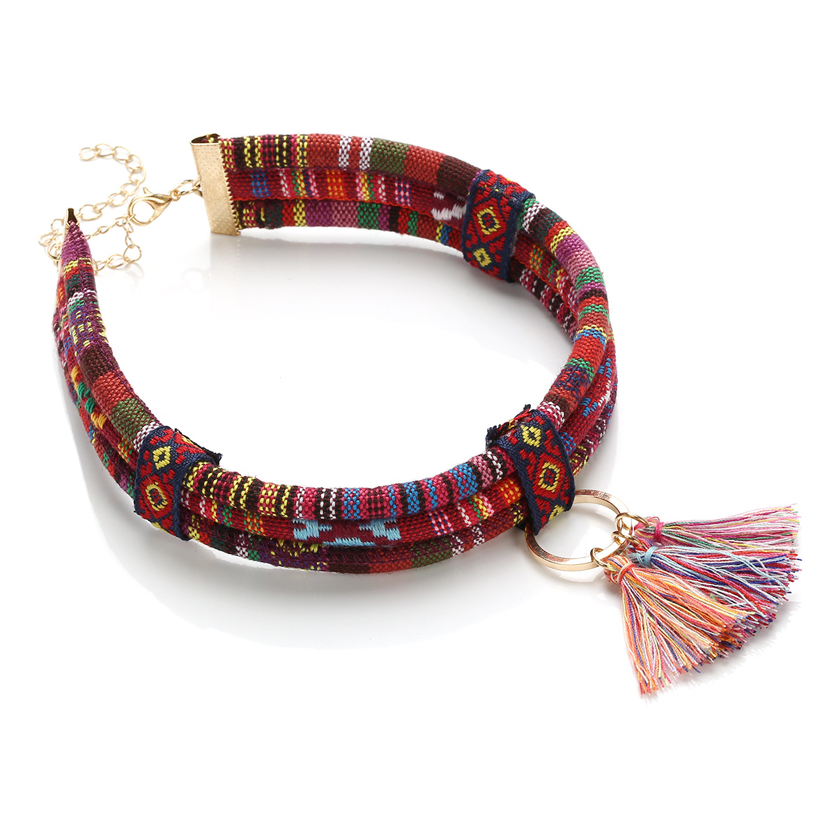 Occident and the United States alloy plating necklace (C2211 color mixing)NHXR1499-C2211 color mixing