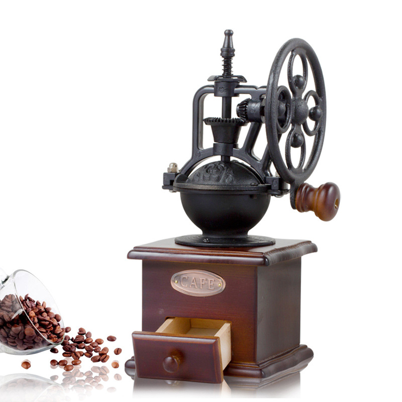 Retro Hand Grinder Coffee Bean Grinding Machine Manual Grinder Ceramic Pepper Grinder Household Coffee Machine