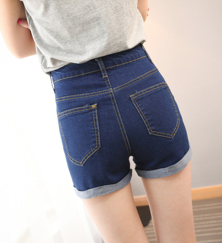 2024 new high-waisted denim shorts for women in spring slimming ripped super shorts for students Korean version versatile loose hot pants