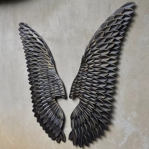 Retro industrial style wall iron wings wall hanging wall decoration bar loft background wall decoration three-dimensional pendant wholesale