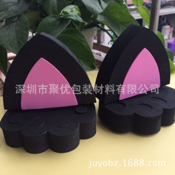 厂家定制汽车装饰兔耳朵 汽车外饰 熊耳朵EVA贴 eva泡棉装饰发条