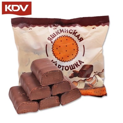 俄罗斯进口KDV松露土豆泥夹心巧克力软糖500克婚庆喜糖批发|ru