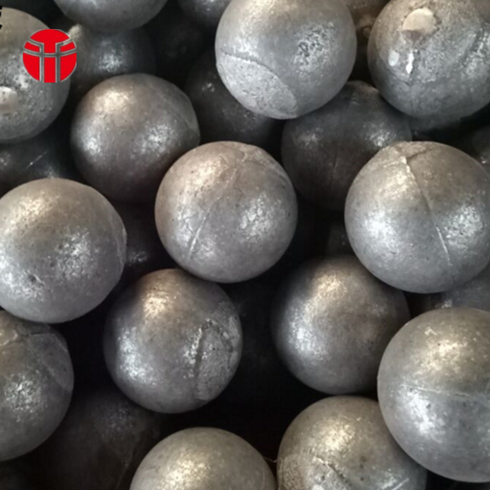 80mm矿山球磨机水泥厂专用 高硬度不破碎耐冲击 铸造钢球钢锻