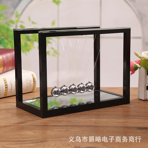 Large, medium and small color with mirror Newton pendulum ball bumper ball Newton's cradle classic home craft ornaments