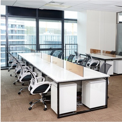 北京办公桌椅员工位培训折叠桌职员电脑桌4/6/8屏风卡位厂家直销|ms