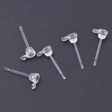 Environmentally friendly and non-allergenic manufacturers wholesale direct sales sleeves DIY ear accessories accessories Japanese and Korean popular transparent resin ear needles