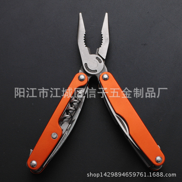 不锈钢多功能刀钳 铝着色多用钳 多用钳子 户外五金小工具