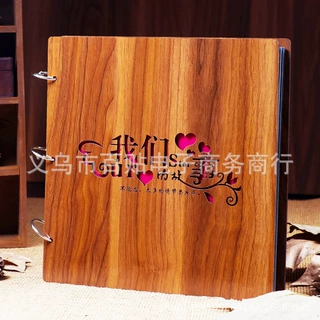 包y 2寸DIY木制相册宝宝纪念 创意影集同学录 定制logo