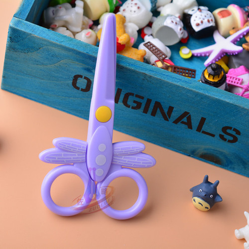 Plastic Dragonfly Craft Scissors Student Cartoon Scissors Bladeless Safety Scissors Direct Manufacturer Sale