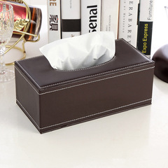 Leather tissue box European style household PU tissue box hotel car paper drawer creative gift advertising wholesale
