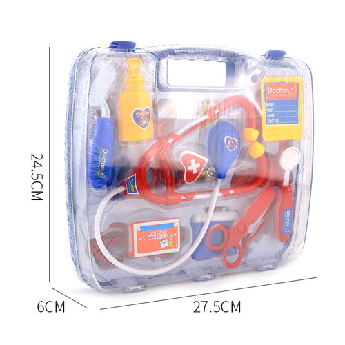 Children's simulation doctor toy set portable medicine box stethoscope girls play house cross-border toys