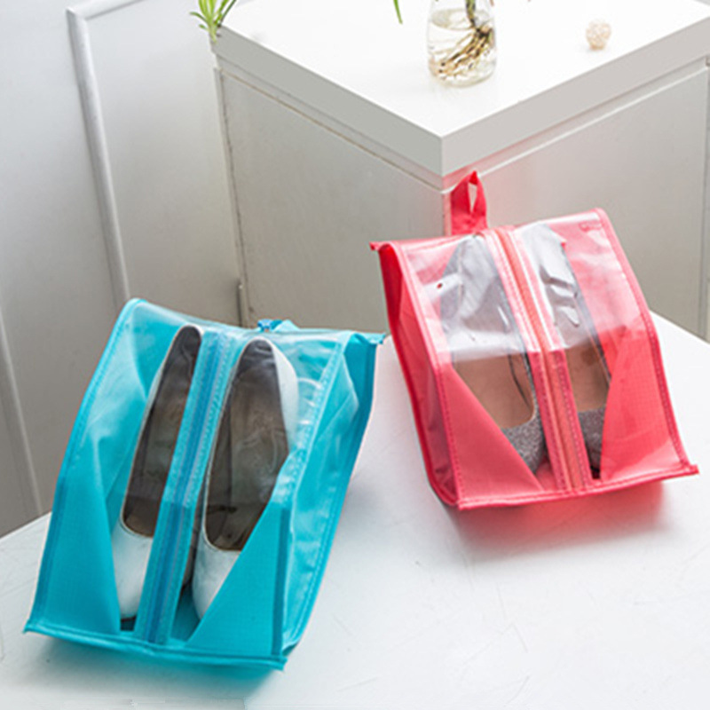 Portable travel Shoe bag transparent Shoe pouch oxford waterproof Moisture-proof Shoes and boots Dust bag Shoes and bags Gaiters