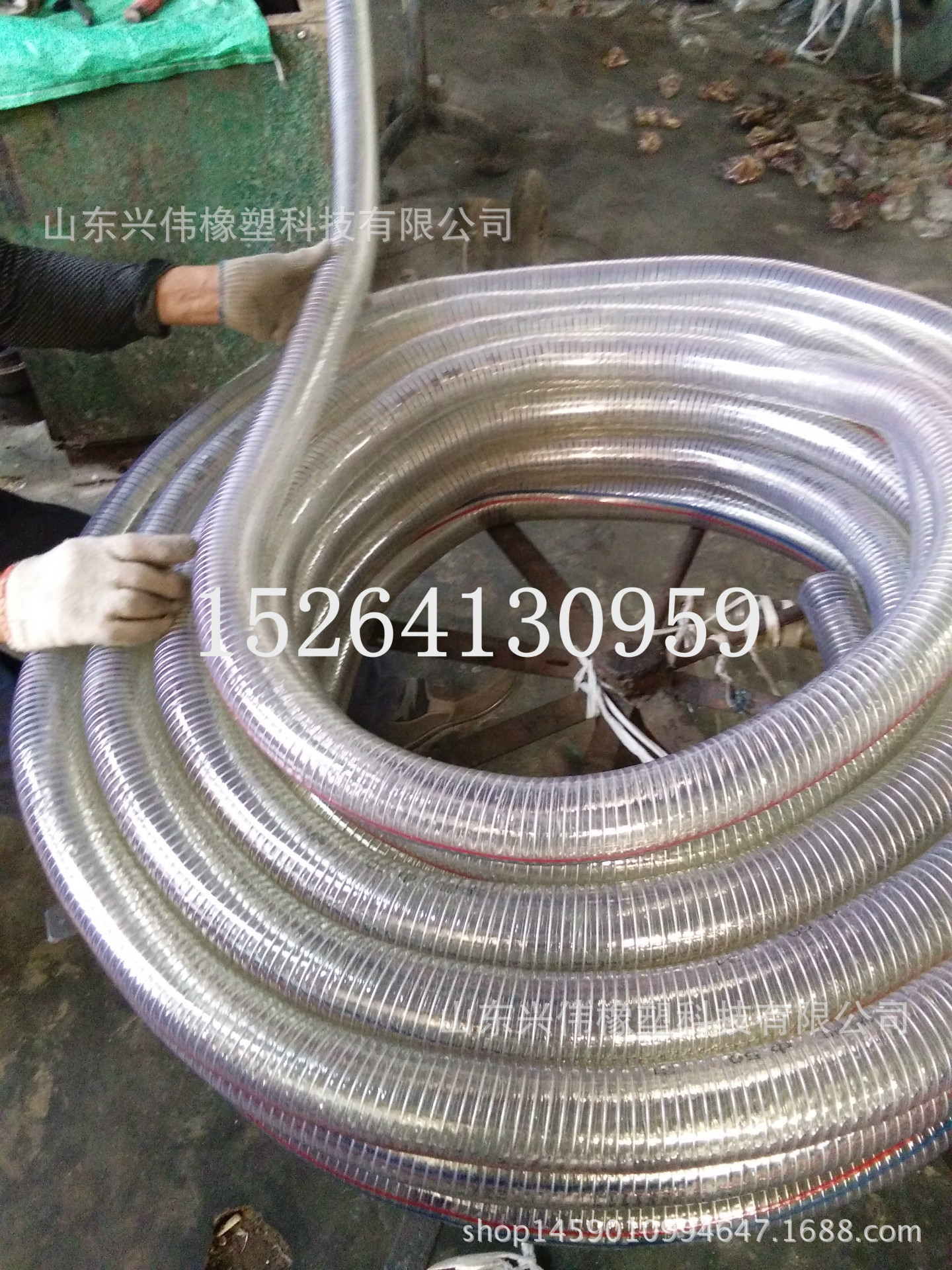 卸油透明钢丝管防静电钢丝管 耐寒专用PVC透明钢丝管DN25mm-150mm