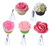 5PCS 5 -piece rose petal mouth decorative mouth 304 stainless steel cake baking tool cross -border