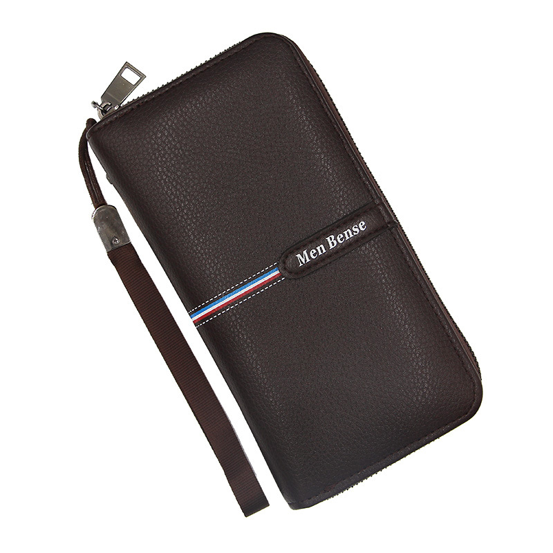 Suministro Directo de fábrica los nuevos hombres del embrague largo solo tirón lychee patrón cremallera gran capacidad bolso