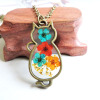 Organic necklace, cute epoxy resin, plant lamp, sample, kitten