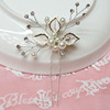 Fashionable hairgrip for bride, Chinese hairpin, crystal from pearl, accessory, simple and elegant design