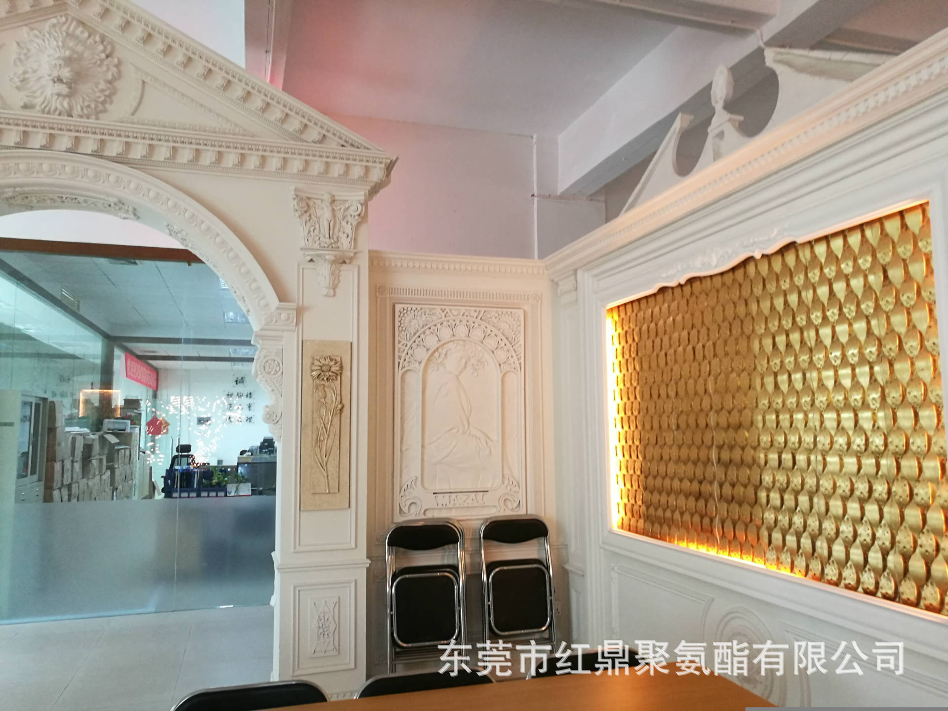 139东莞厂家聚氨酯装饰建材亭柱欧式组合门AB组合料发泡PU黑白料