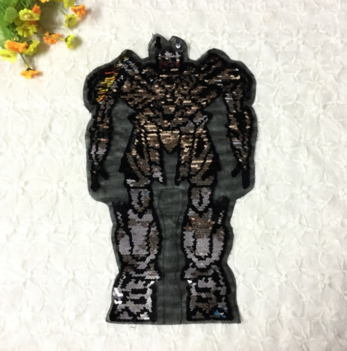 Robot And Horse Turning Rectangular Sequin Cloth Patch Clothes Patch Patch Clothing Accessories Sequin Cloth Patch display picture 6
