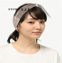 日本reefur日系欧美韩国名媛优雅秋冬丝绒网纱蝴蝶结发带发箍头带