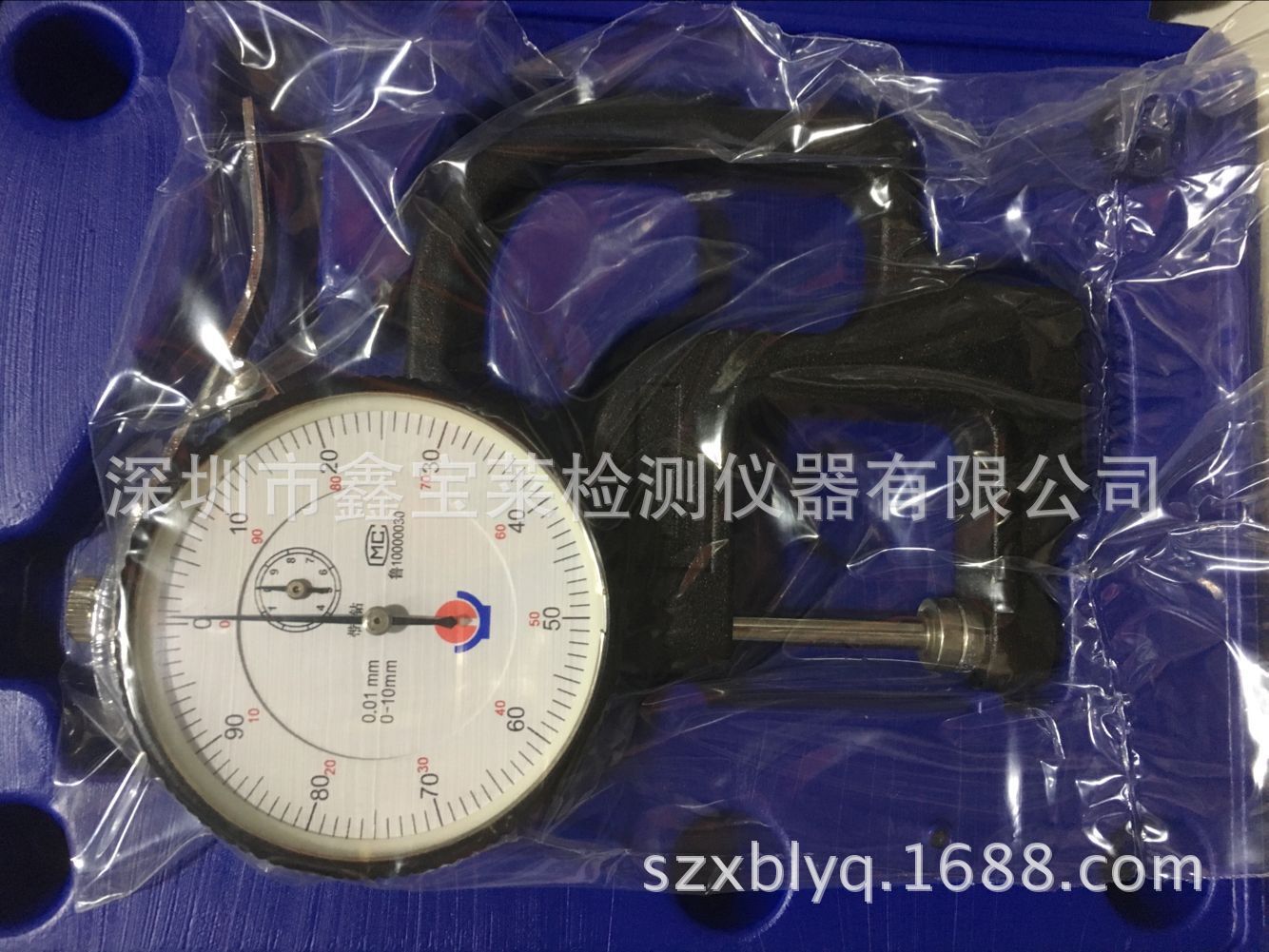 直供威海裕福纸板厚度仪手持式测厚仪0-10mm精度0.01指针式测厚表|ru