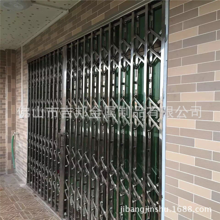 供应304加厚推拉闸门 不锈钢拉闸门伸缩折叠门厂家定制入户拉闸门-阿里巴巴