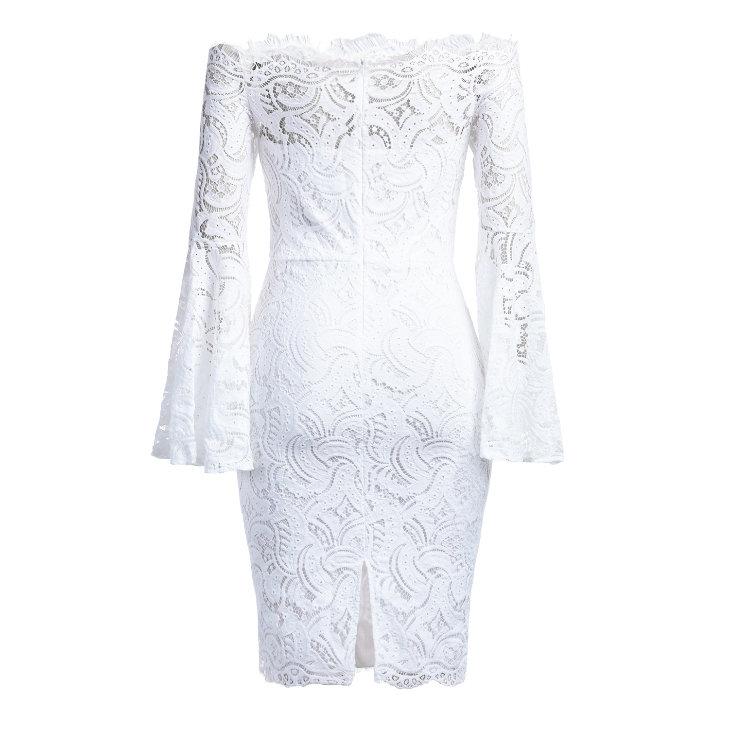 Платье С Кружевными Расклешенными Рукавами Купить