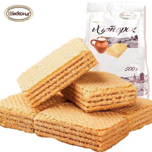 Imported Biscuits Russia Small Farmhouse Milk Can Fresh Milk Snacks Leisure Food Wafer Biscuits 408g/Bag