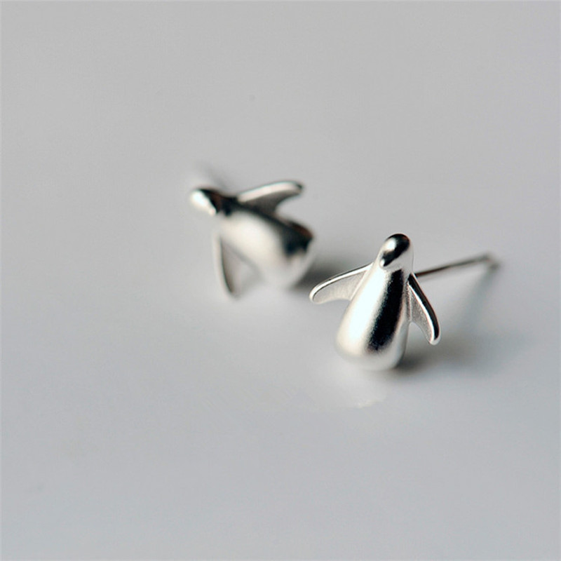 New Fashion Penguin Alloy Electroplating Gold Silver Solid Earrings Wholesale display picture 14