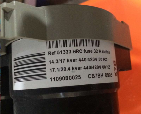  Ref 51333   HRC fuse 32A inside   14.3/17kvar 440/480V