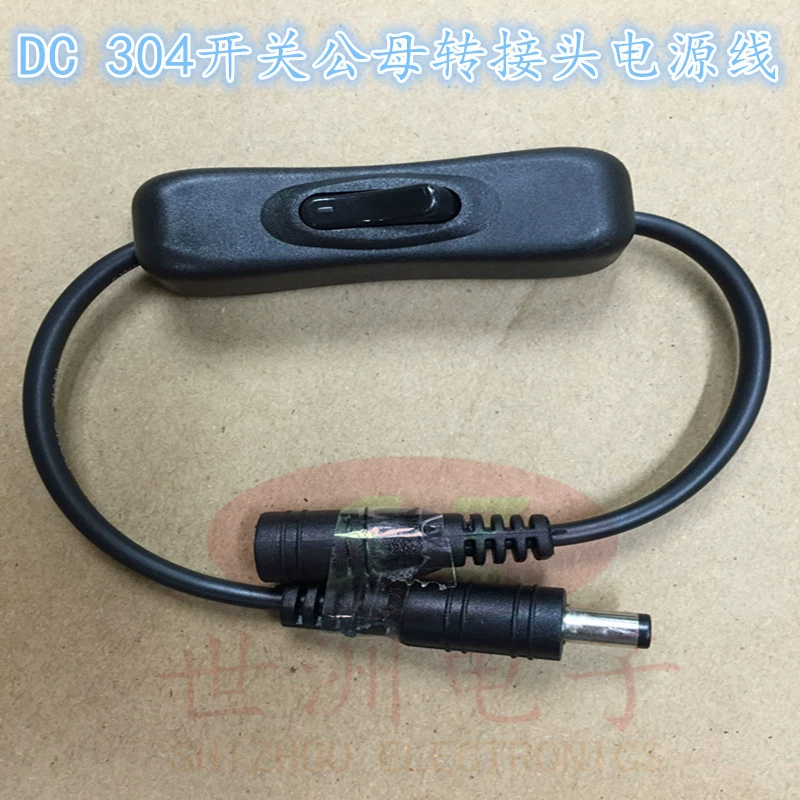 Переключатель питания папа и мама Светодиодная лента Разъем для сварки DC5.5 * 2,1 папа и мама Кабель адаптера 304 провод переключателя