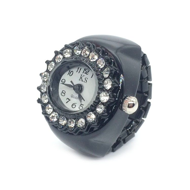 21g Weight Ordinary Glass Mirror Material Alloy Strap Material Watch Rings Classification Pointer+Number Display Type Round Dial Shape Daily, Street Occasion Quartz Movement Geometric Pattern All Seasons Season Women's Gender Retro, Classic Style Style Retro Classic Style Geometric Quartz Watch Rings 8
