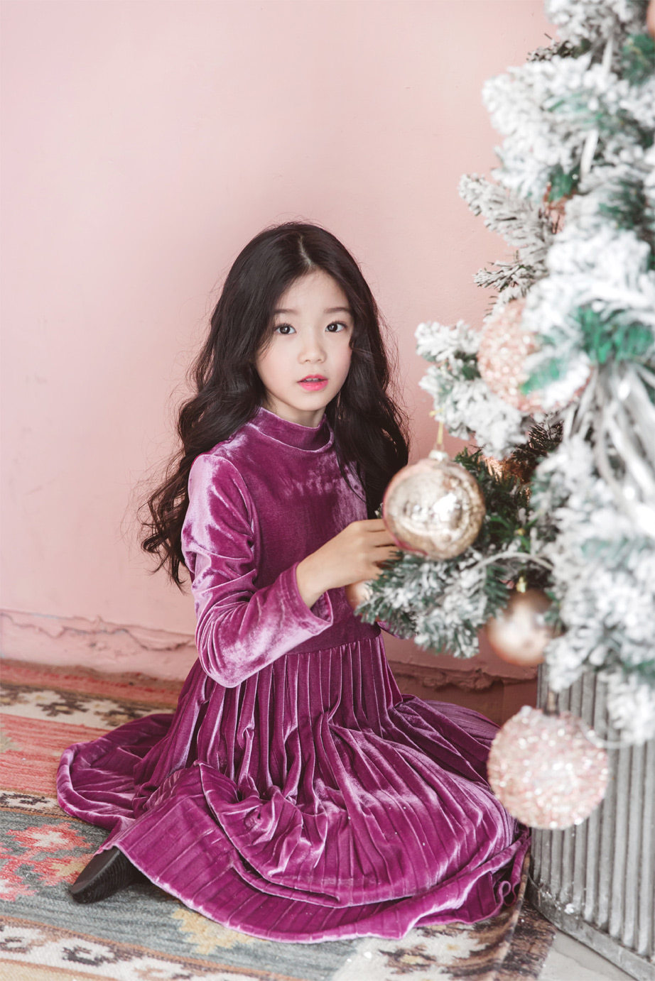 童裙-韩版童装中大童女童裙冬款纯色丝绒高领