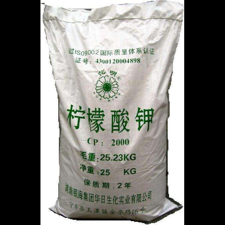 长期优惠供应国产食品级工业级酸柠檬钾25KG/袋