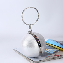 Cross-border spherical dinner bag, simple and personalized spherical evening bag, celebrity PU banquet bag, makeup clutch