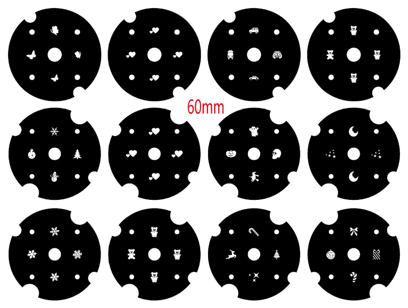 Shenzhen Special Offer 58mm Black and White Projection Film Slide Kaleidoscope Shenzhen Special Offer 58mm Black and White Projection Film Slide Kaleidoscope