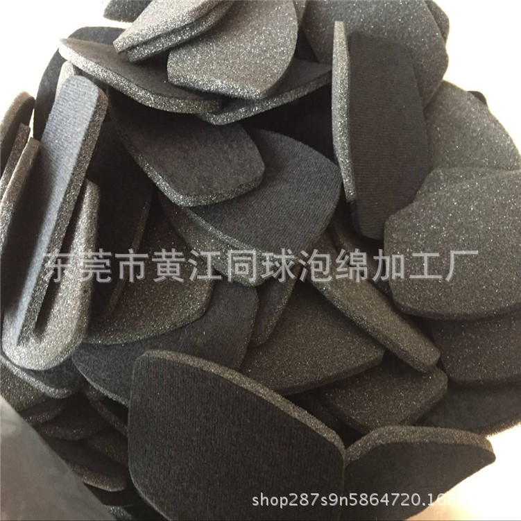 厂家直销 黑色28度防火海绵贴布冲型加工  喇叭海绵套 海绵填充